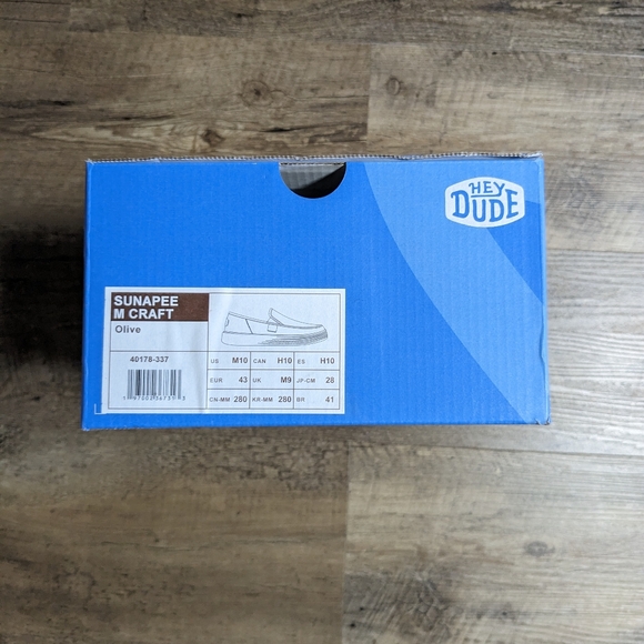 Hey Dude, Men's Sunapee M Craft Shoes, Size 10, Olive, NIB - Picture 5 of 11